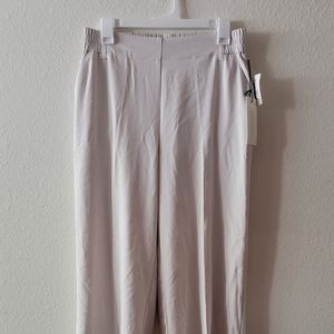 Wide leg flowy beige pants